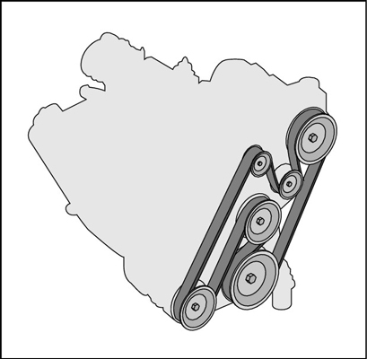 車両のアクセサリーベルトを確認する方法