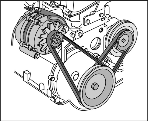 車両のアクセサリーベルトを確認する方法