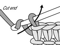 かぎ針編みで糸を留める方法