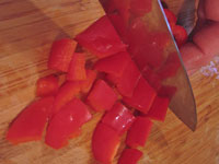 ピーマンのコアリングと播種