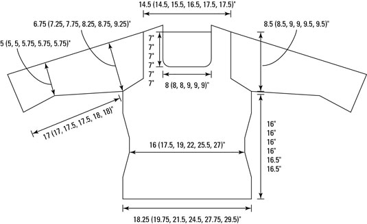 女性のためのスクープネックプルオーバーセーターの編み方