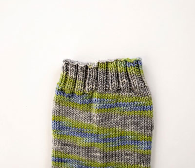 脚と袖口の編み方