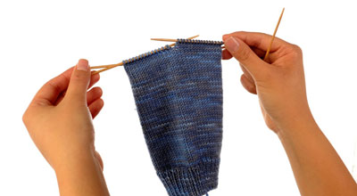 袖口と脚の編み方
