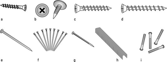 蜂の巣を作るための留め具の種類