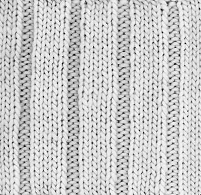 不均一なリブステッチの編み方